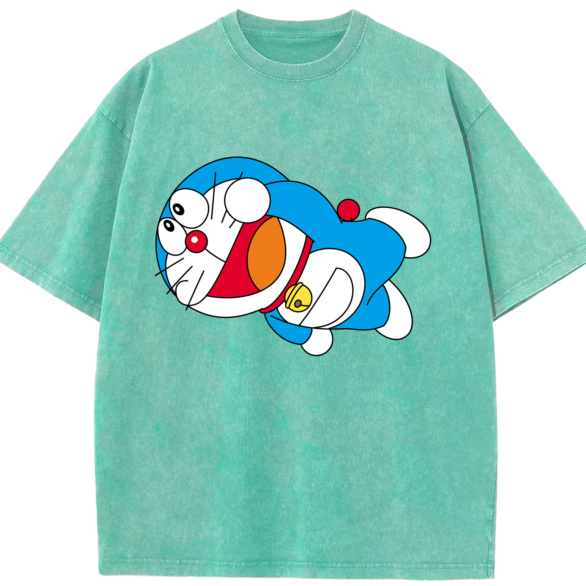 （画像用） ドラえもん Doraemon 綿100% ヴィンテージ風 半袖Tシャツ（フロントプリント）